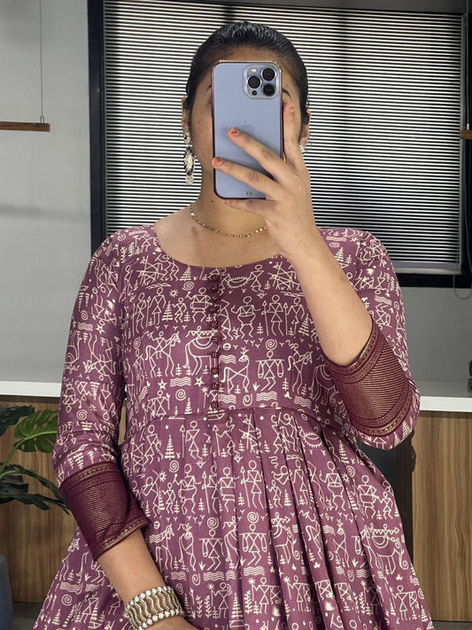 Traditional Cotton Silk Gown Dress