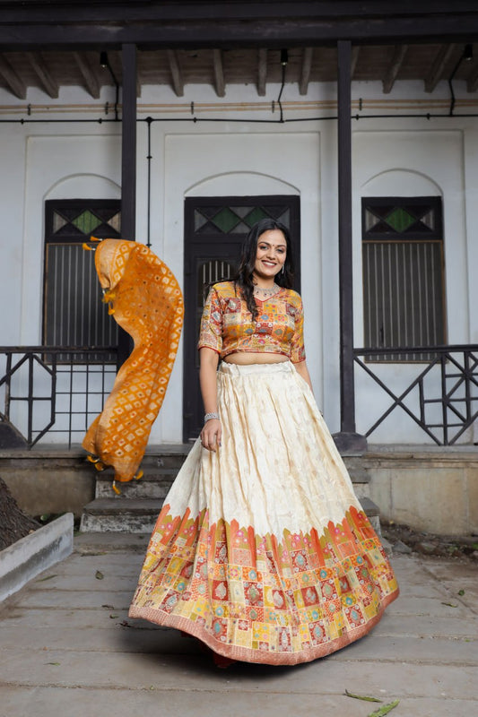 Traditional Jacquard Viscose Wedding Wear Lehenga