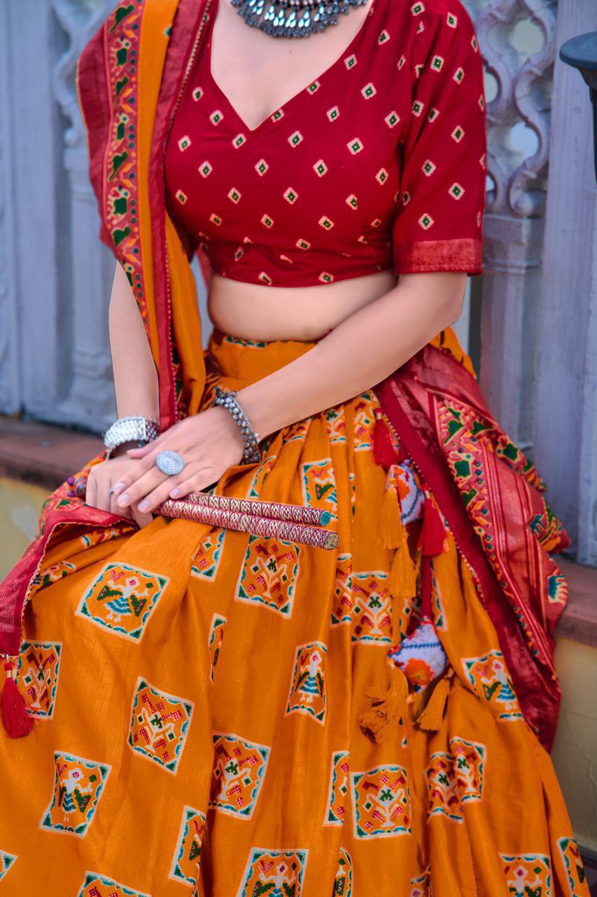 Traditional Tussar Silk Lehenga