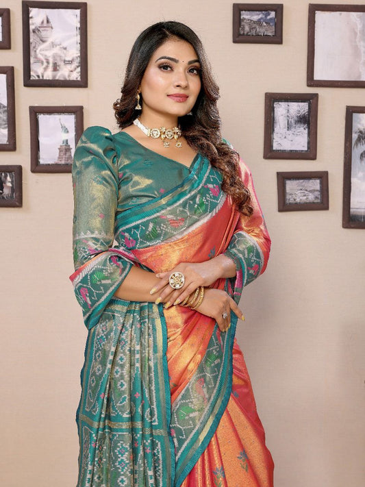 Traditional Wedding Banarasi Tissue Silk Saree