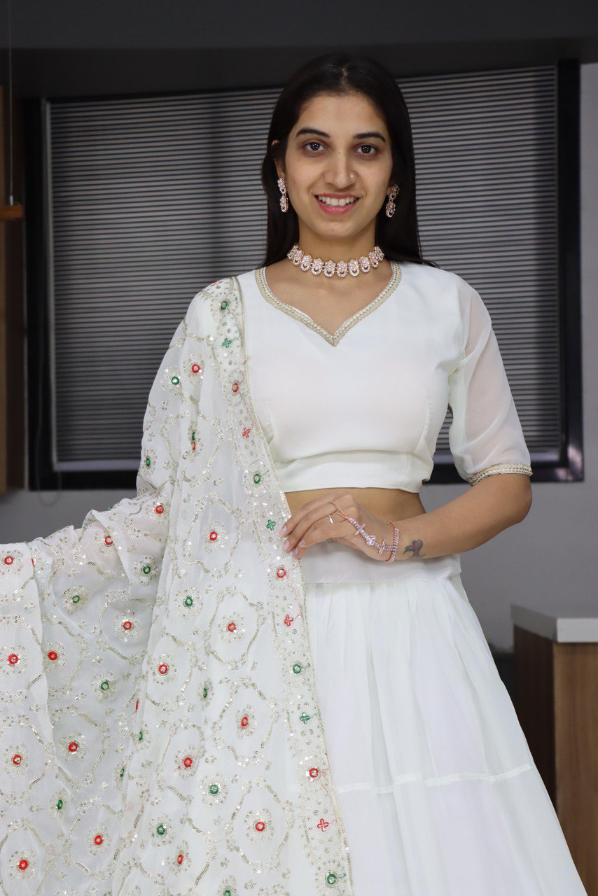 Traditional Wedding Wear Georgette Lehenga Choli