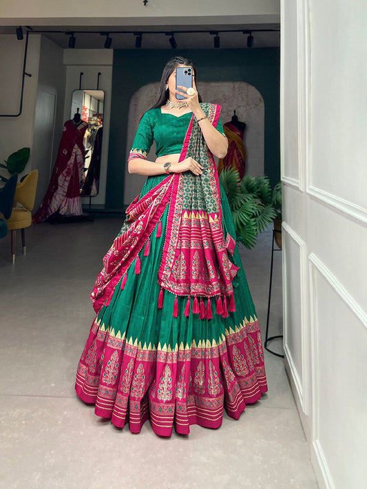 Rama Traditional Wedding Wear Silk Lehenga