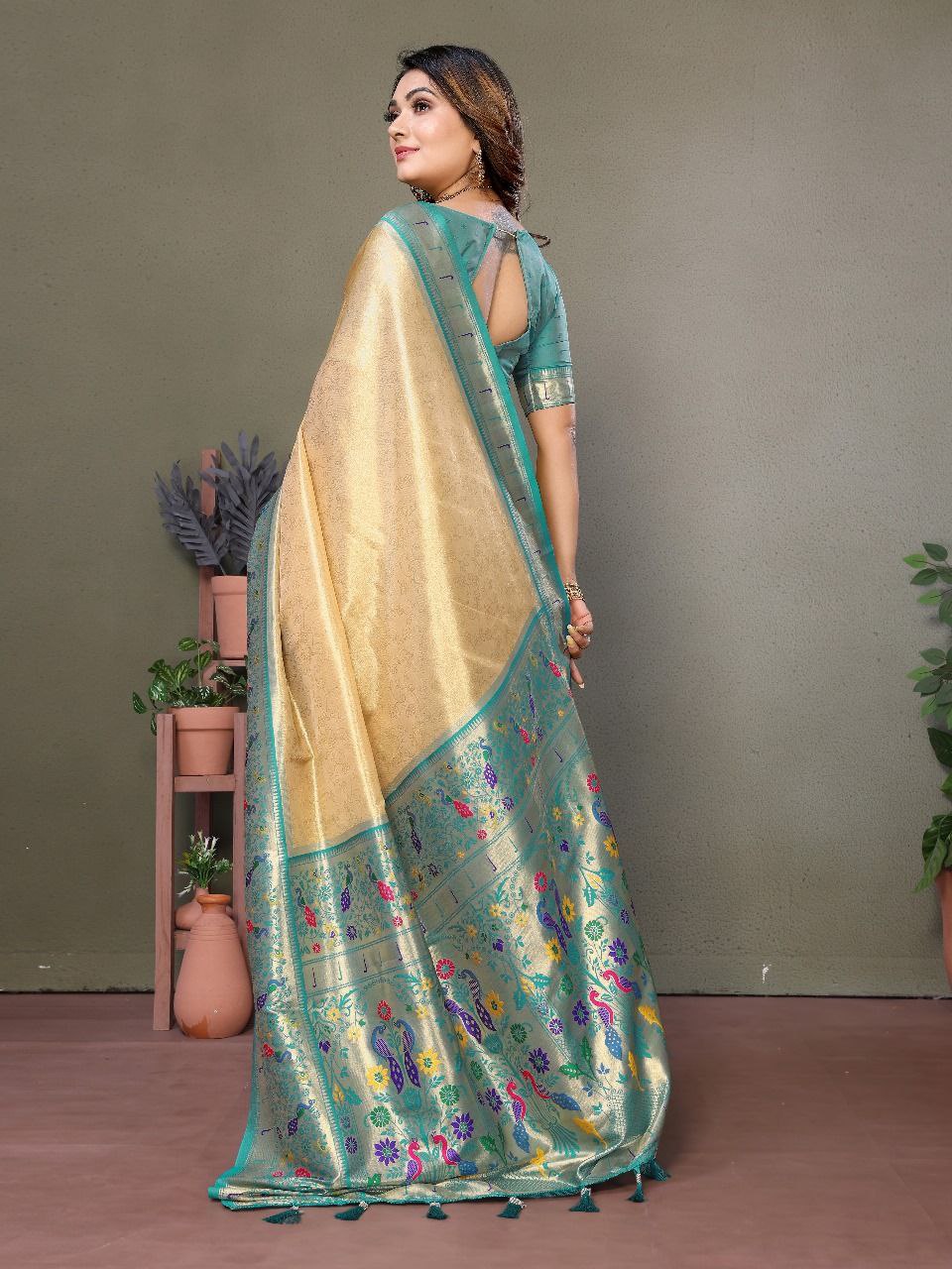 Wedding Banarasi Tissue Silk Saree