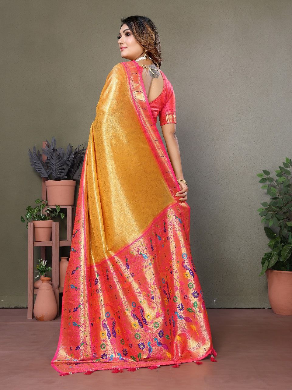 Wedding Banarasi Tissue Silk Saree