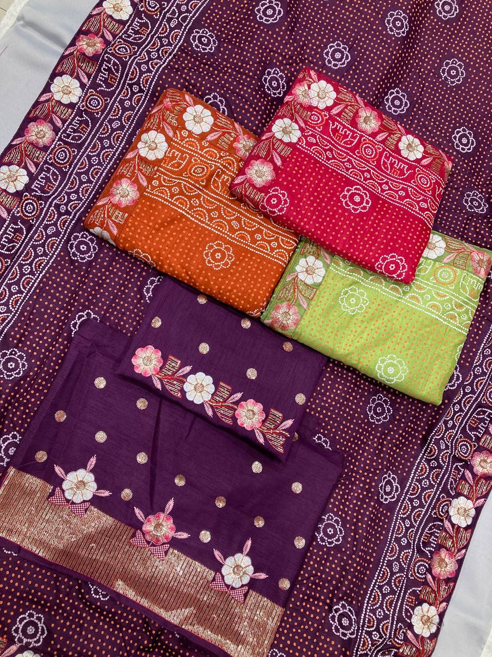 Wedding Wear vichitra Saree