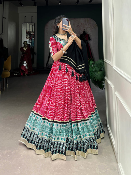Pink Designer Navaratri Wear Lehenga Choli
