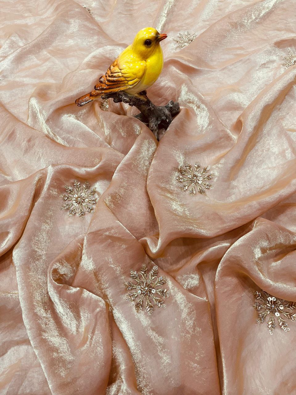 Designer Party Wear Fandy Satin Silk Saree