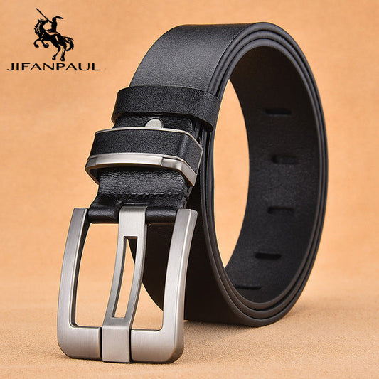 JIFANPAUL Brand Genuine Men's Leather Fashion Belt