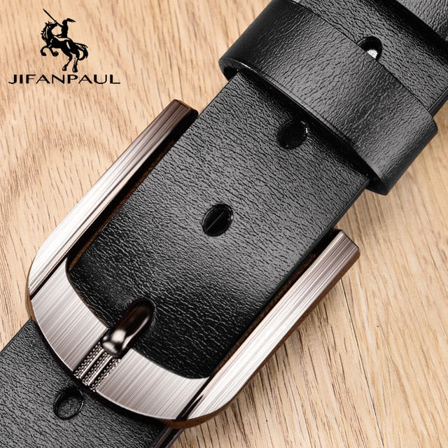 JIFANPAUL Brand Genuine Men's Leather Fashion Belt