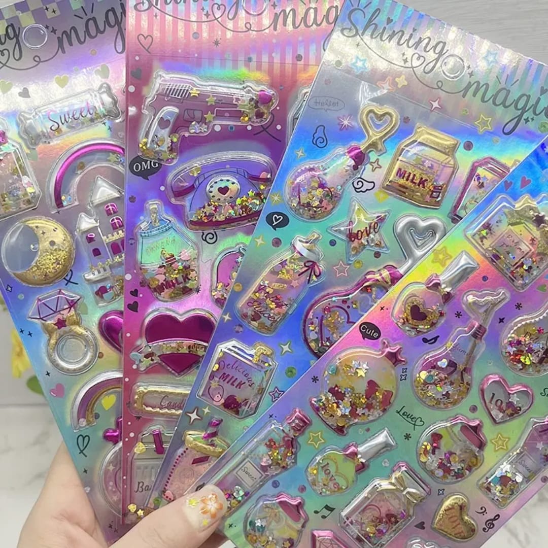 Shiny water glitter Sticker