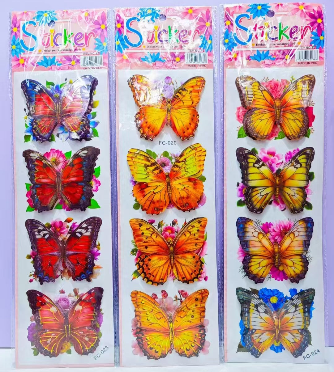 4 pcs stickers butterflies 🦋 set