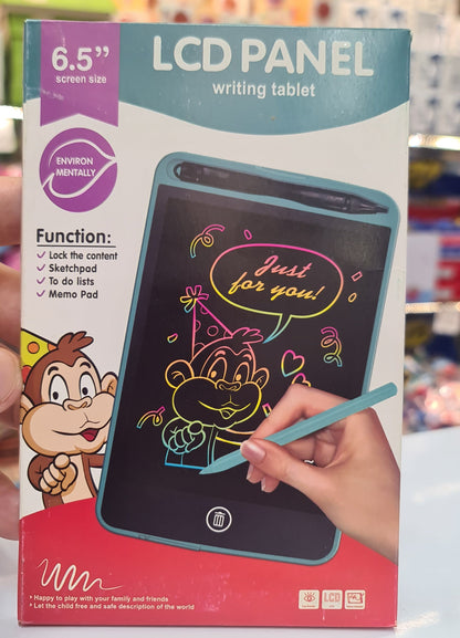 Lcd panel colourful writing tablet 6.5 inches