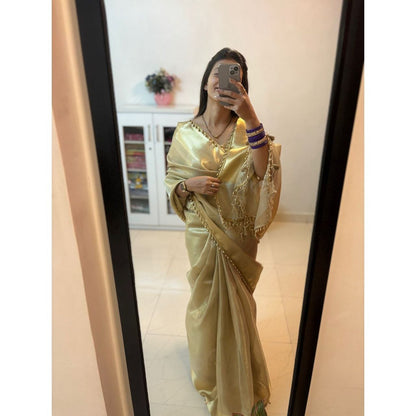 Banarasi Handloom Golden Tissue Silk Saree