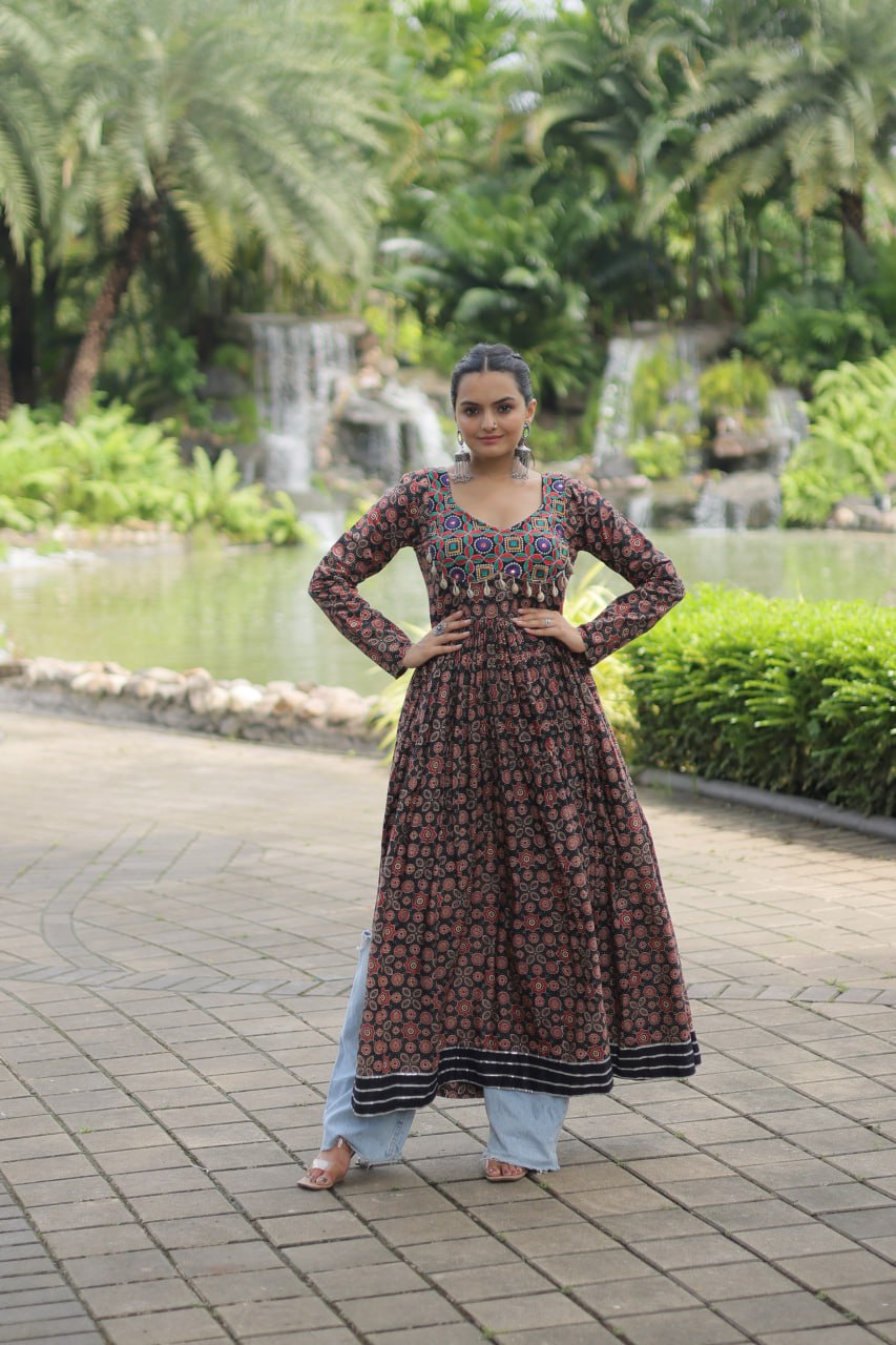 Black Designer Navaratri Wear Kurti