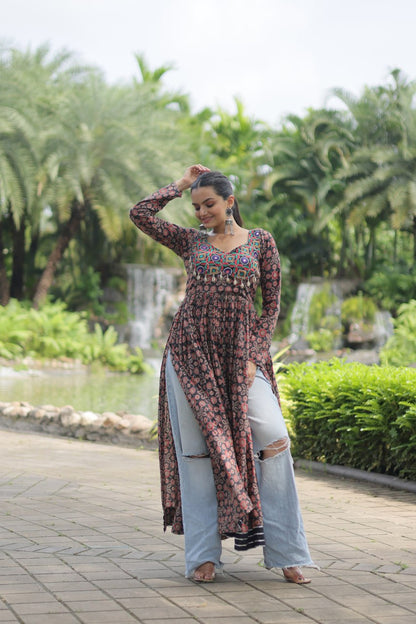 Black Designer Navaratri Wear Kurti