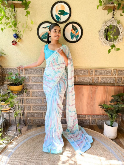 Party Wear Sequence Georgette Saree