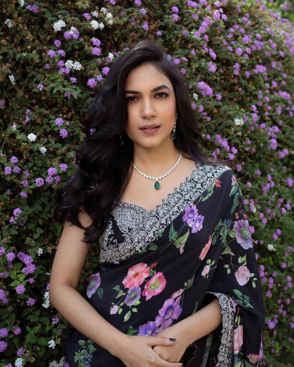 Black Party Wear Stylish Georgette Saree | Clone Design