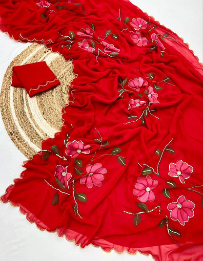 Designer Party Wear Georgette Saree