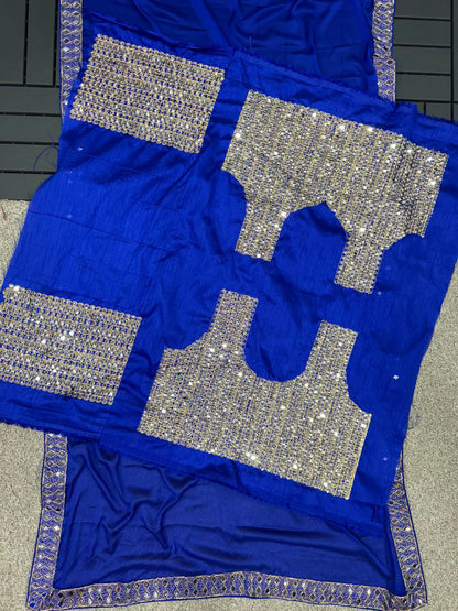 Blue Party Wear Bollywood Rangoli Silk Saree | Clone Design