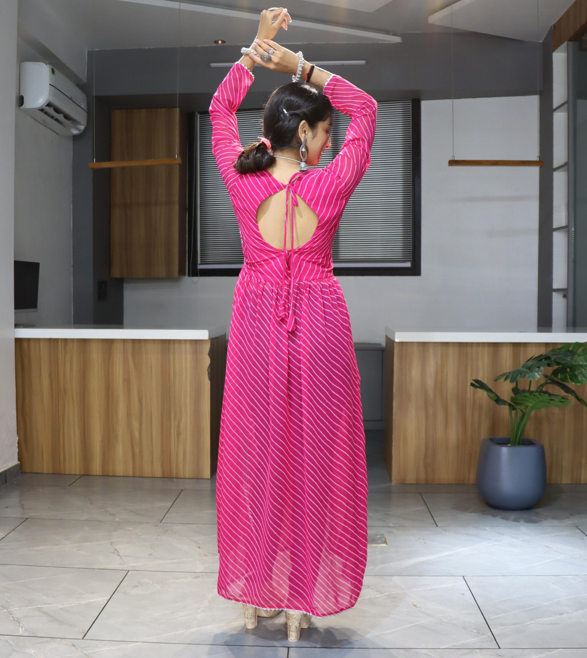 Pink Stylish New Designer Navaratri Wear Kurti