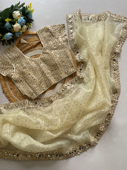 Bollywood Design Party Wear Organza Silk Saree