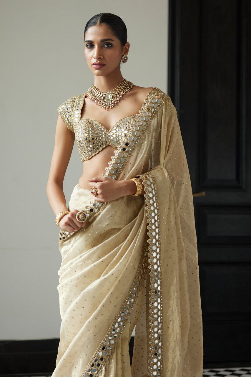 Bollywood Design Party Wear Organza Silk Saree