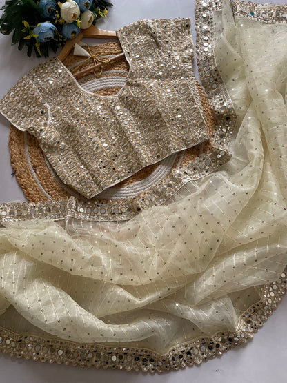 Bollywood Design Party Wear Organza Silk Saree