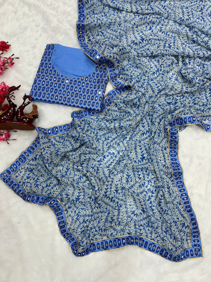 Bollywood Designer Georgette Saree | Replica Design