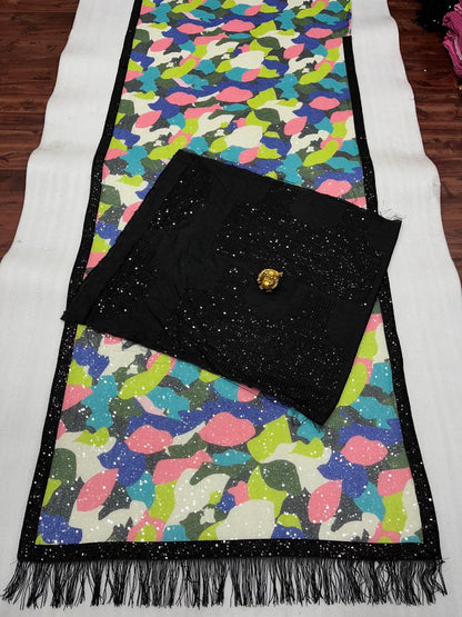 Bollywood Karishma kapoor BlockBuster Sequins Saree | Replica Design