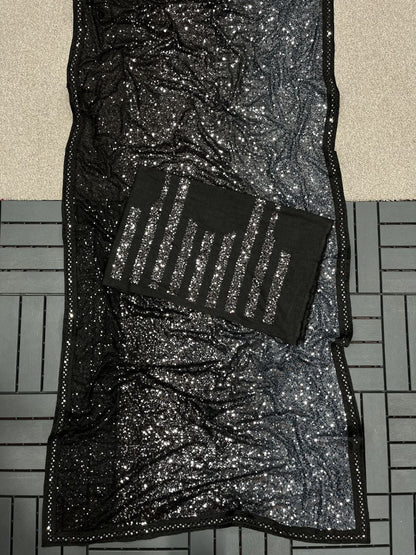 Bollywood Party Wear Georgette Saree | Replica Design