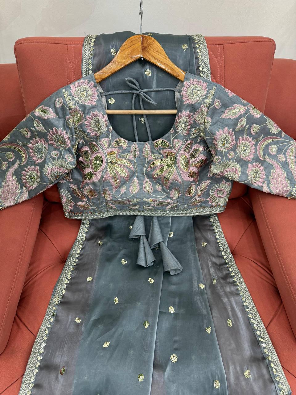 Bollywood Party Wear Jimmy Choo Silk Saree