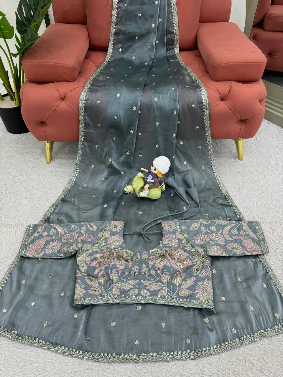 Bollywood Party Wear Jimmy Choo Silk Saree