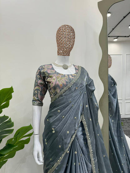 Bollywood Party Wear Jimmy Choo Silk Saree