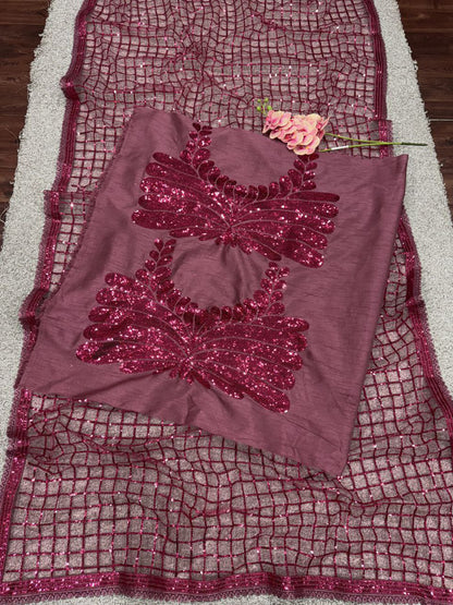 Bollywood Sequence Mono Net Saree | Replica Design