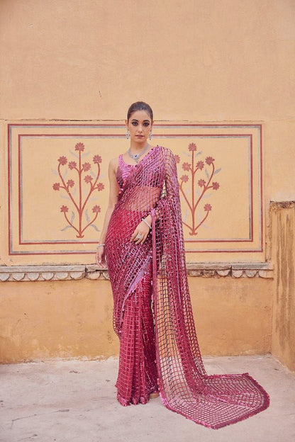 Bollywood Sequence Mono Net Saree | Replica Design