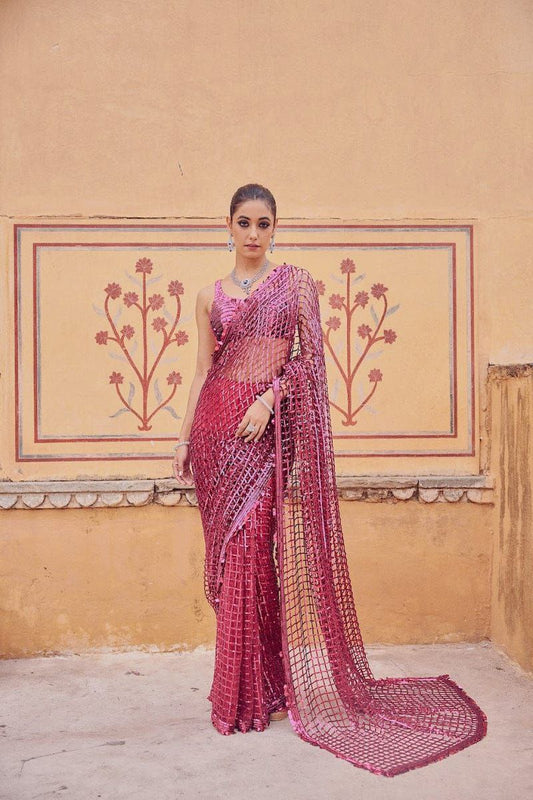 Bollywood Sequence Mono Net Saree | Replica Design