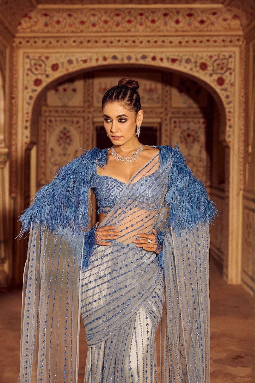 Bollywood Style Designer Mono Net Saree | Clone Design