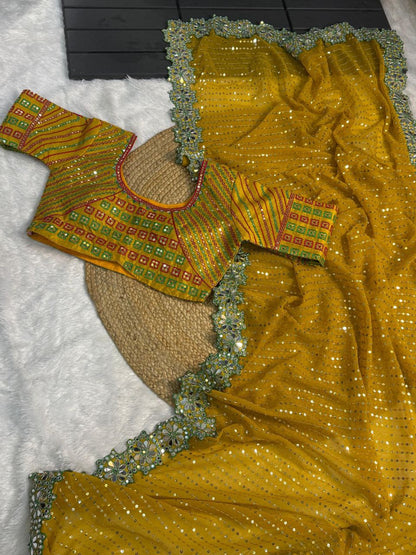 Bollywood Style Georgette Saree | Clone Design