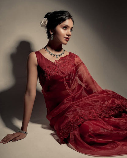 Classic Light Weight Organza  Saree