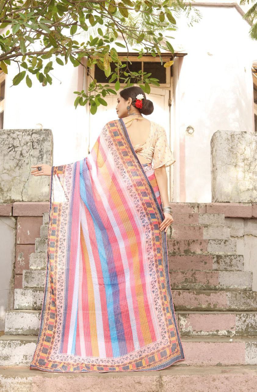 Crochet Work Georgette Saree