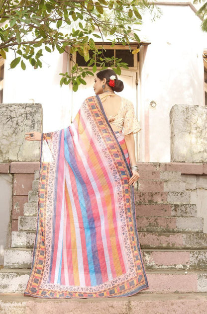 Crochet Work Georgette Saree