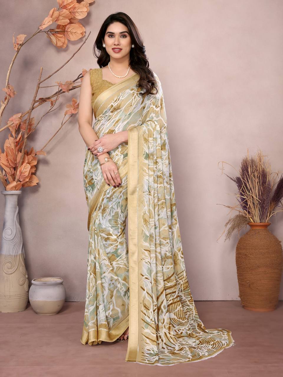 Daily Wear Bright Moss Silk Saree
