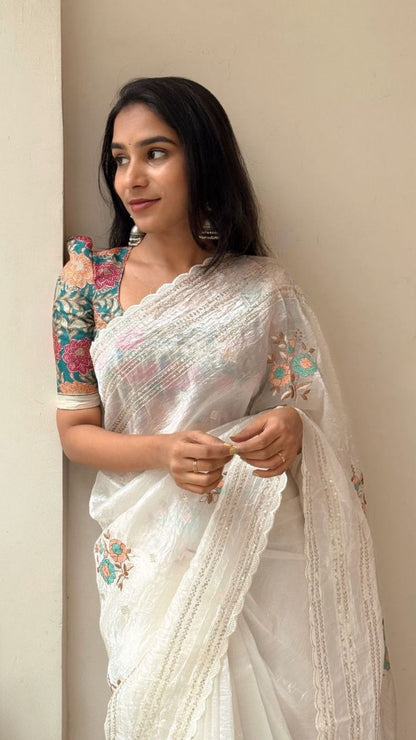 Designer Crush Organza Saree