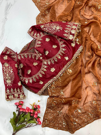 Designer Fandy Chiffon Saree