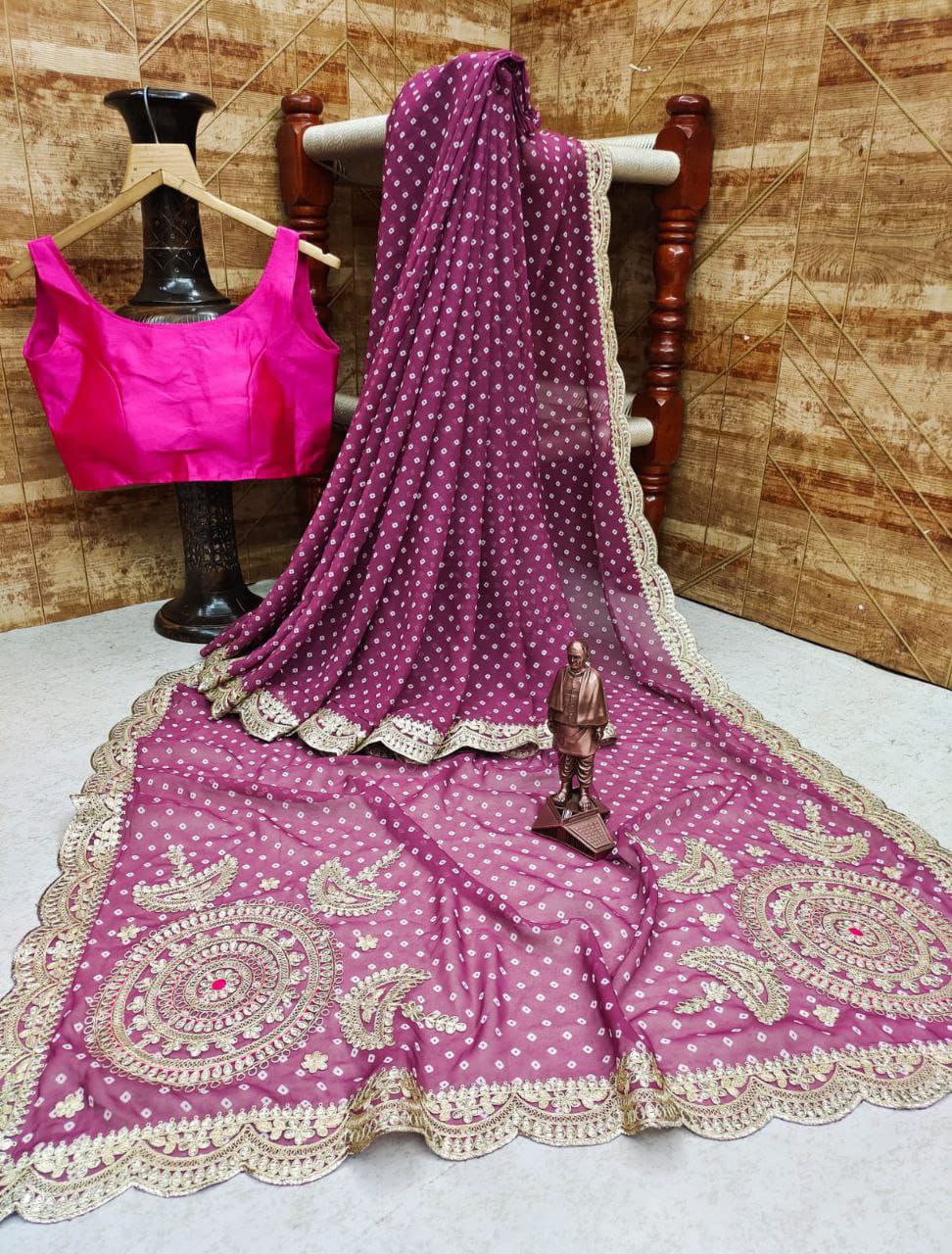 Designer Wedding Wear Georgette Saree