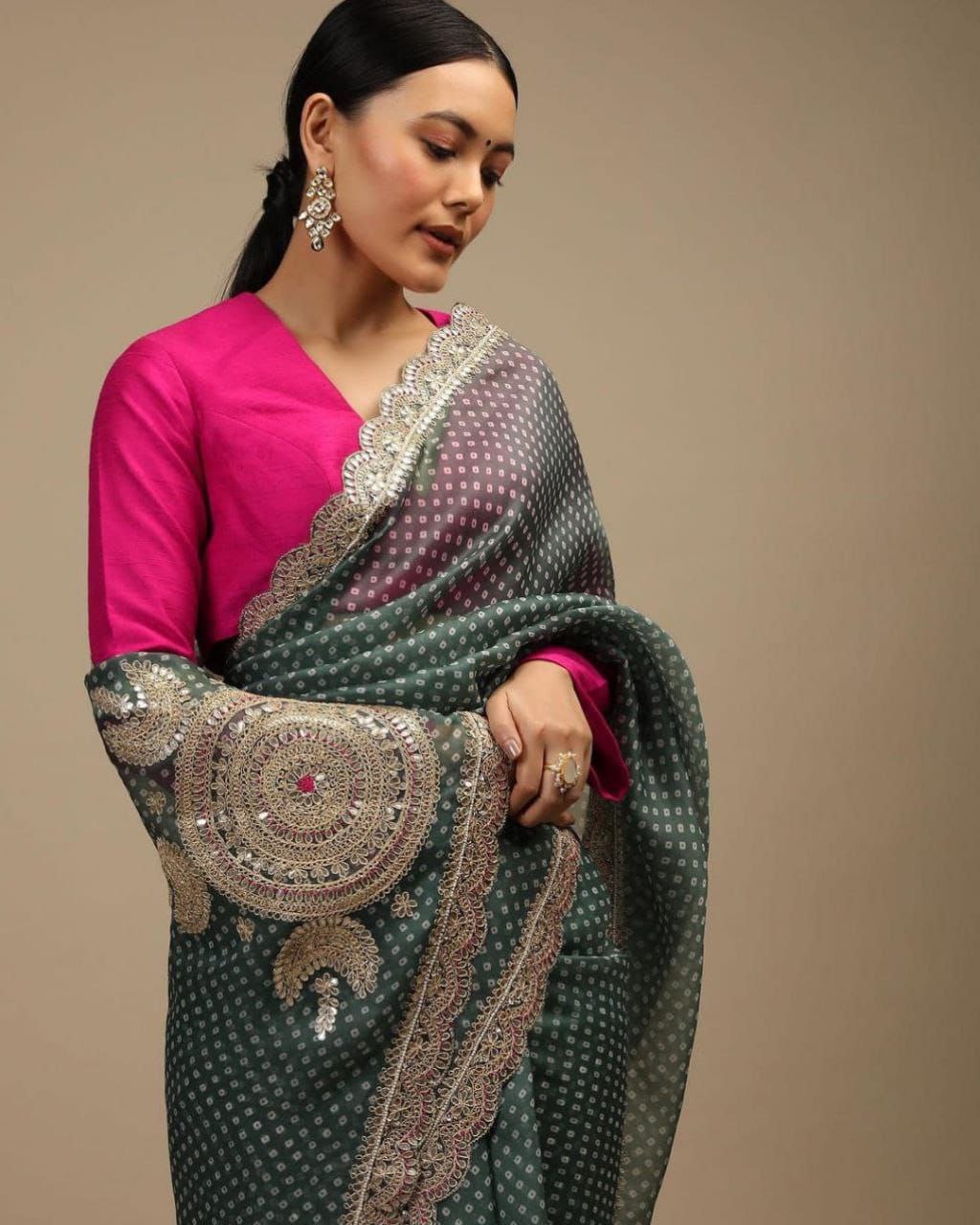 Designer Wedding Wear Georgette Saree