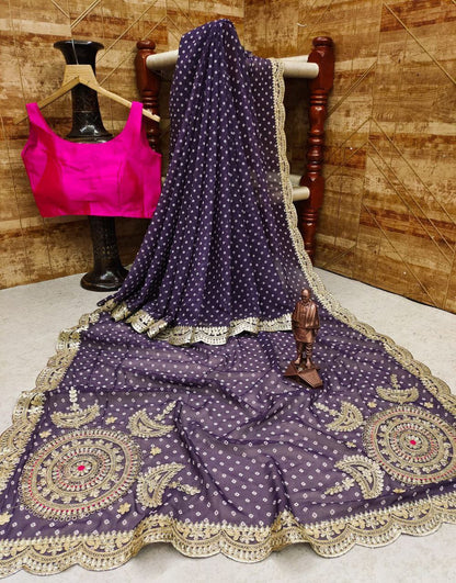 Designer Wedding Wear Georgette Saree