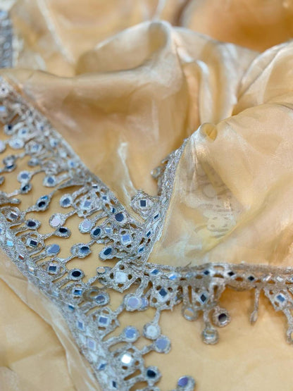 Designer Golden Tissue Silk Saree