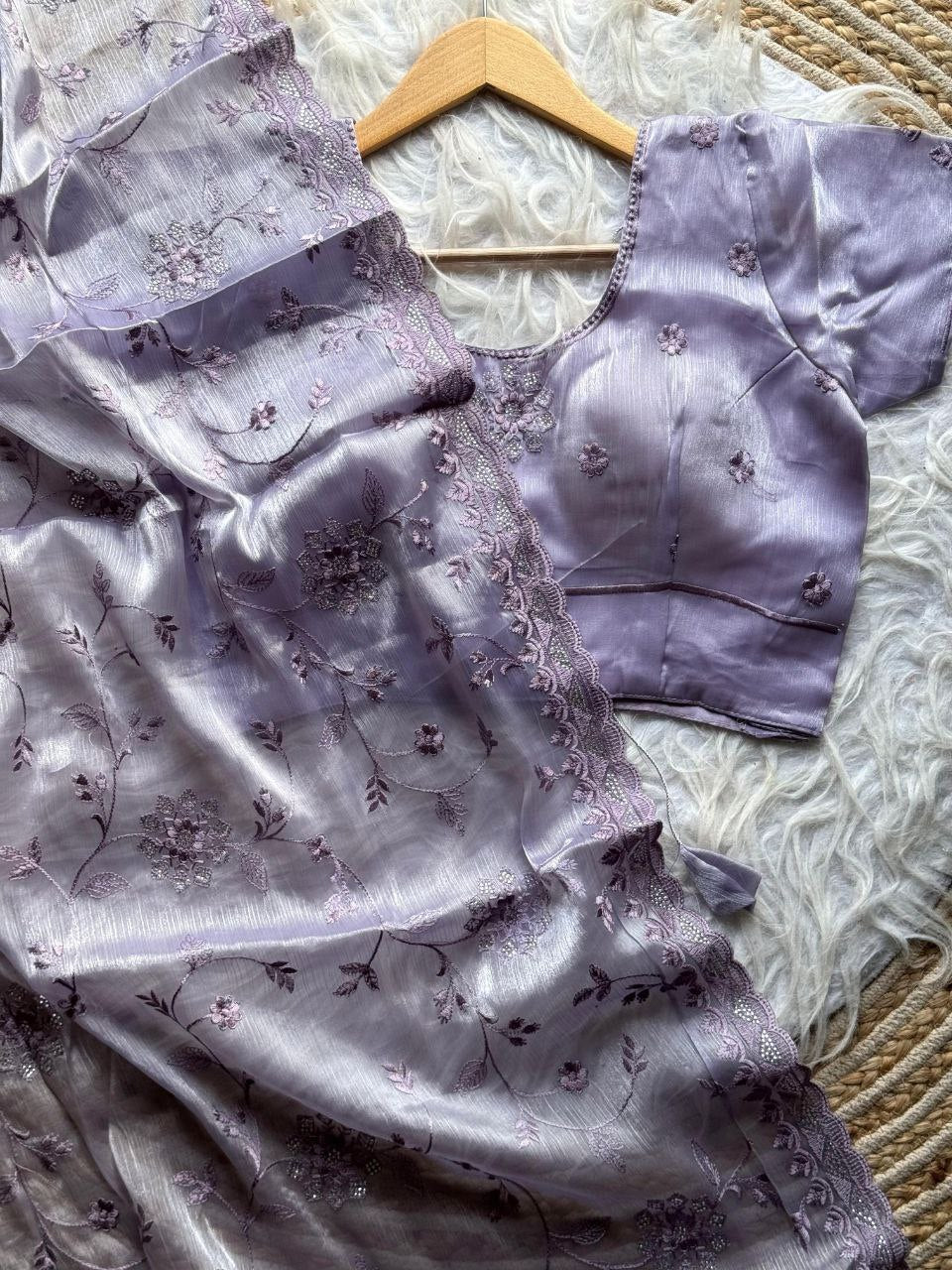 Designer Jimmy Choo Chiffon Silk Saree