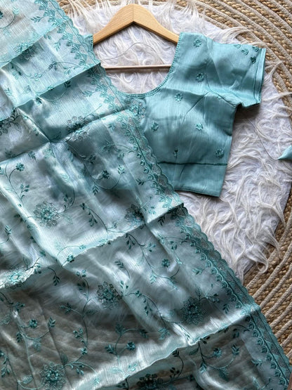 Designer Jimmy Choo Chiffon Silk Saree